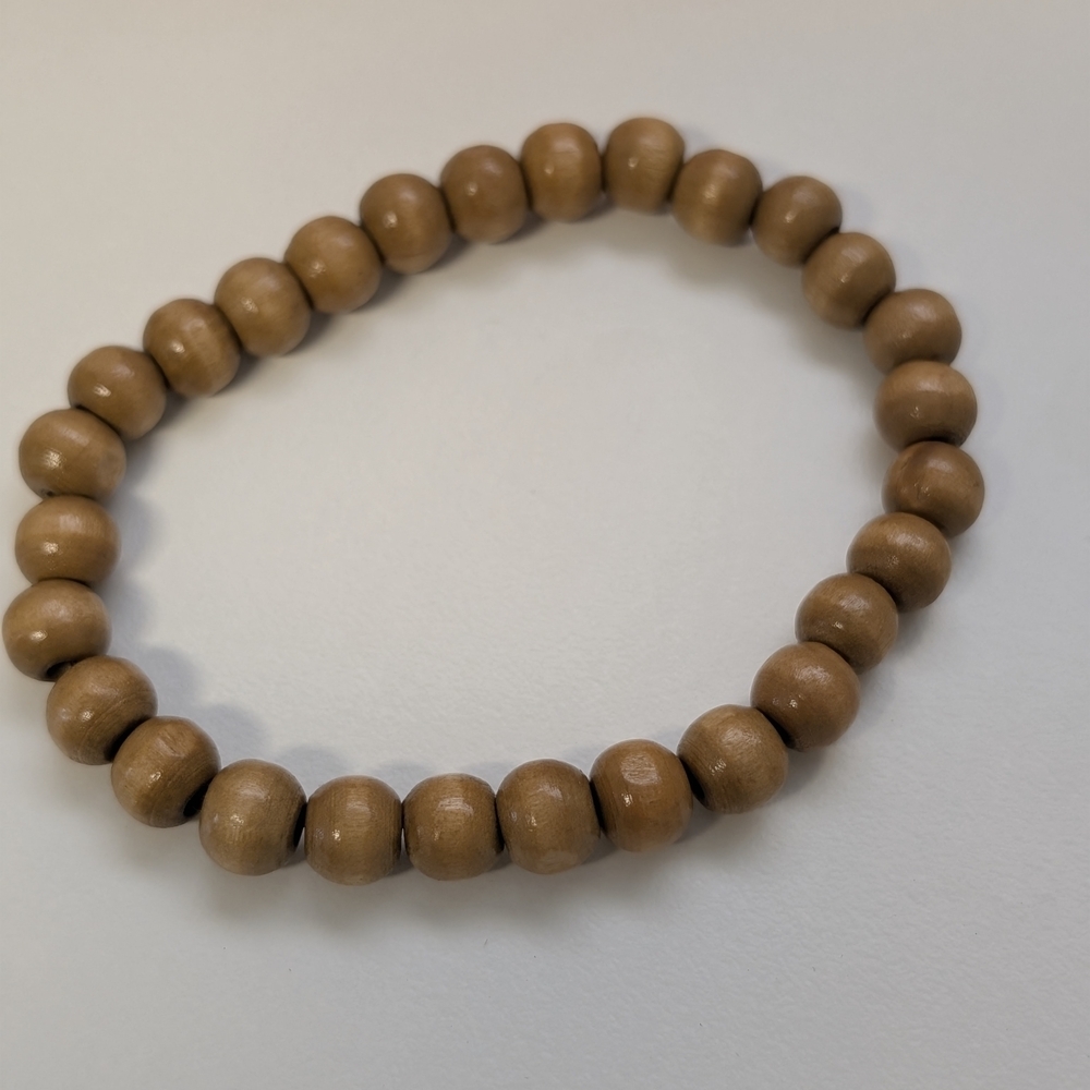 Sandalwood Stretch Bracelet, Men's Bracelets, Unisex Bracelet, Boho Style, Gift